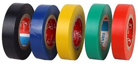 PVC Tape Electrical Insulation Tapes 5 Pcs (Width 1.8cm / Length 7mtr)