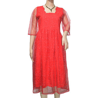                       Flora's Self Design Rayon Kurti                                              
