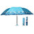 Fancy Modern Women Umbrellas  3-Fold Designer Umbrella With Flower Print - Sky Blue  Styles Unique Women Umbrellas