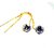 Fashionable Ruby Brass Tassel Earring