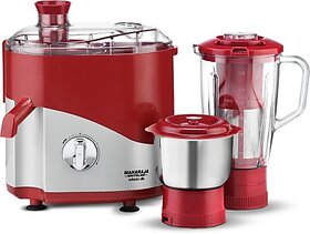 Maharaja Whiteline Odacio Dlx Jx1158 550Watt Cherry Red 2 Jar Juicer Mixer Grinder