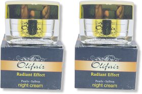 Olifair Radiant Effect Pearls - Saffron night cream 50g (Pack of 2)