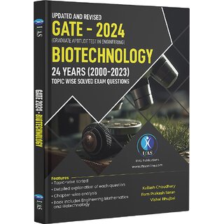                       GATE Biotechnology Book 2023 - Topicwise Solved Exam Questions - Best Study material for GATE BT Exam                                              