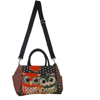 The Allchemy Unique Owl Design  Hand Bag