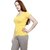 RENKA Casual Regular Sleeves Solid Women Yellow Top