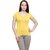 RENKA Casual Regular Sleeves Solid Women Yellow Top