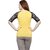 RENKA Casual Regular Sleeves Solid Women Black, Yellow Top
