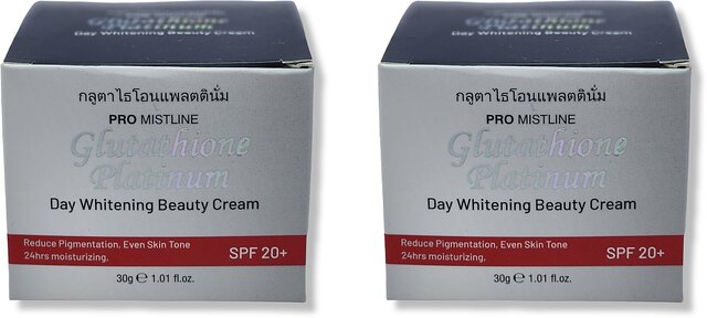 Buy Pro Mistline Glutathion Platinum day whitening cream SPF20+ 30g (Pack  of 2) Online @ ₹1949 from ShopClues