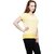 RENKA Casual Regular Sleeves Checkered Women Yellow Top