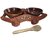 The Allchemy Wooden Serving Tray Stand  With 2 Bowl  1 Spoon