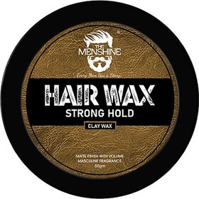 The Menshine Strong Hold Clay Hair Wax(50Gm)|Hair Styling Wax Hair Wax (50 G)