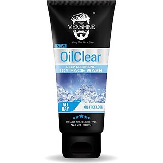 The Menshine Oil Clear Deep Cleansing 100Ml|Reduces Oil & Exfoliates Skin|Oil Clear Look Face Wash (100 G)