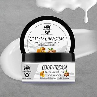 The Menshine Cold Cream Soft Glowing Skin Honey Almonds Skin Nourishment (50 G) The Menshine Cold Cream Soft Glowing Skin Honey Almonds Skin Nourishment (50 G)