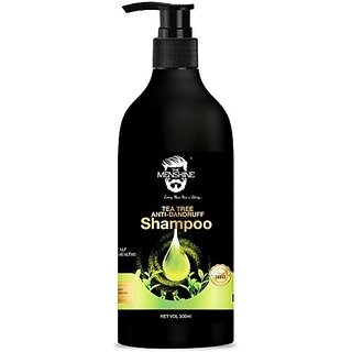                       The Menshine Tea Tree Anti-Dandruff Shampoo| No Sulphate, Paraben| Cleans Scalp| 300Ml (300 Ml)                                              