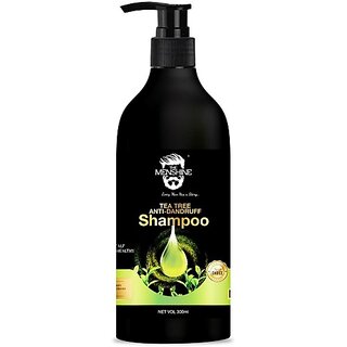 The Menshine Tea Tree Anti-Dandruff Shampoo No Sulphate, Paraben Cleans Scalp 300Ml (300 Ml) The Menshine Tea Tree Anti-Dandruff Shampoo No Sulphate, Paraben Cleans Scalp 300Ml (300 Ml)