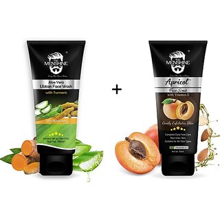 The Menshine Combo Kit Of Aloevera Ubtan Face Wash Apricot Face Scrub Face Wash (100 G) The Menshine Combo Kit Of Aloevera Ubtan Face Wash Apricot Face Scrub Face Wash (100 G)