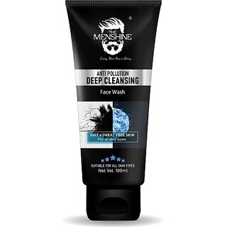 The Menshine Anti Pollution Acne ControlUnclog PoresBlackheads Removal100Ml Face Wash (100 G) The Menshine Anti Pollution Acne ControlUnclog PoresBlackheads Removal100Ml Face Wash (100 G)