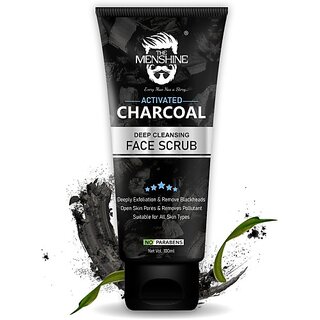 The Menshine Activated Charcoal Deep Cleansing Face Scrub Scrub (100 G) The Menshine Activated Charcoal Deep Cleansing Face Scrub Scrub (100 G)