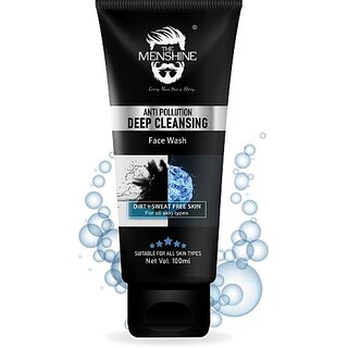                       The Menshine Anti Pollution Deep Cleaning Face Wash Face Wash (100 G)                                              