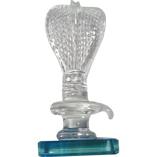                       Shiv Shehnag Blue-White Glass  Decorative Product                                              