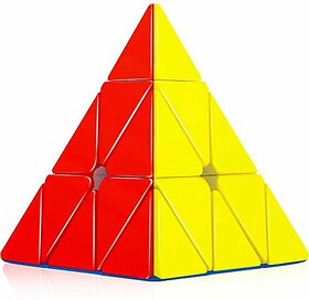 Hinati Stickerless Triangle Cube 3x3 High Speed Pyramid Puzzle (1 Pieces)