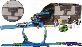 Hinati Build and rebuild track builder system Racer track and cars (Multicolor)
