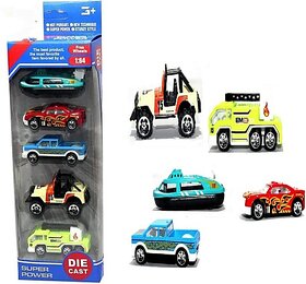 Hinati 164 Super power die cast mix and match set of 5 (Multicolor, Pack of 5)