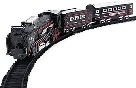 Hinati Black Train Set of 13 Pieces, Battery Operated Toy Set for Kids with track (Black)