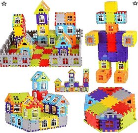 Hinati My Happy House Building Blocks Toys for Kids (Multicolor)
