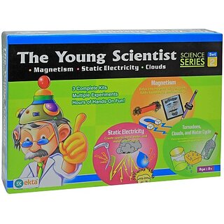                       Hinati The Young Scientist Series 2 Set Magnetism, Static and cloud Science Kit                                              