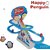 Hinati Happy Penguin Automatic Stair-Climbing Race Track Set with Lights and Music (Blue)