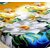 Choco Creation 3D Printed Multicolor 140 Polycotton Double Bedsheet (240 cm x 220 cm) Set Of 1 Bedsheet and 2 Pillow