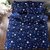 Choco Creation Blue Polycotton 3D Printed Double Bedsheet With 2 Pillow Covers (225 Inch* 225 inch)