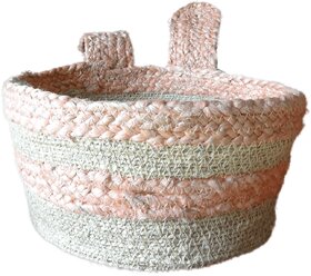 The Allchemy Jute Basket Light Pink Design