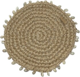 The Allchemy Jute coaster with stone design