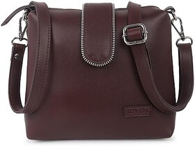 Rovok Brown Women Sling Bag - Medium