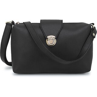                       Rovok Women Black Sling Bag - Regular Size                                              