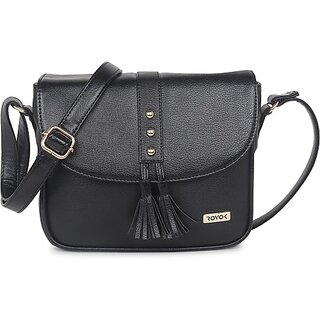                       Rovok Black Women Sling Bag - Mini                                              