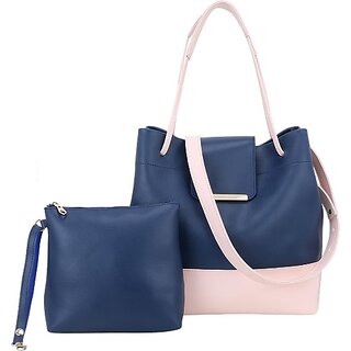                       Rovok Blue, Pink Women Shoulder Bag - Medium  (Pack Of 2)                                              