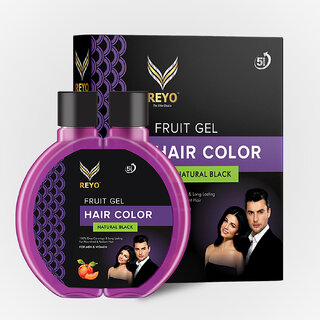 Reyo Natural Fruit gel Hair Color(120ml) Pack of 2  Ammonia Free Products