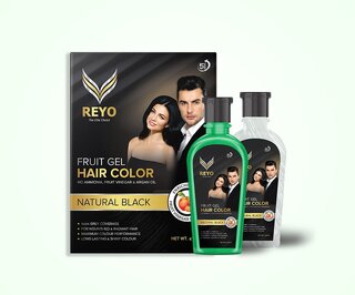 Reyo Natural Fruit gel Hair Color(476ml) Pack of 2  Ammonia Free Products