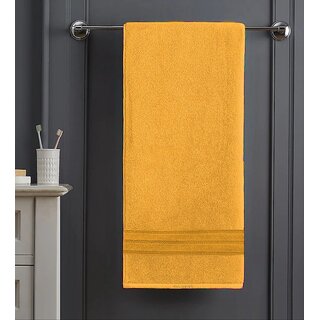                       BOMBAY HEIGHTS Premium Cotton Towel(Yellow)(30in 60in)                                              