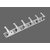 Ghardwar Stainless Steel Gaddi 6 Pin Cloth Hanger Wall Hook Rail for Hanging Clothes, Towel Hook Set /Bathroom Cloth Hanger Robe Wall Door Hooks Rail for Hanging Keys,Towel Steel Hook (Pack of 4)
