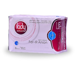 Lady Anion Night Use(290mm-8pads) Pack of 2 Chemical Free Pads Lady Anion Night Use(290mm-8pads) Pack of 2 Chemical Free Pads