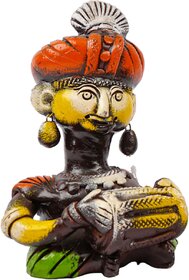 The Allchemy Terracotta people dholak showpiece small