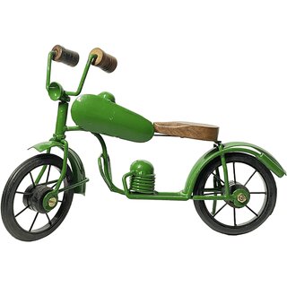                       Iron Bullet Bike Green Decorative Showpiece                                              