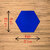 Bnezz - 8 Hexagon Blue Wall Decor 3D Acrylic Decorative Mirror for Wall Stickers for Bedroom Mirror Stickers for Home & Office Large Size (10.5 x 12.1) Cm, Unframed (8HexaBlue)