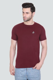 G BULL Men's Regular Fit Half Sleeve Solid Plain Casual Wear Round Neck T-Shirt