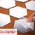Bnezz - 12 Hexagon Silver Wall Decor 3D Acrylic Decorative Mirror for Wall Stickers for Bedroom Mirror Stickers for Home  Office Large Size (10.5 x 12.1) Cm, Unframed (T-12HexaSilver)