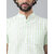 Riag Mens Ethnic Green Striped Short Kurta